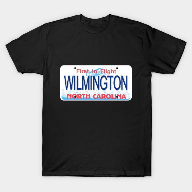 Wilmington North Carolina License Plate T-Shirt by Mel's Designs